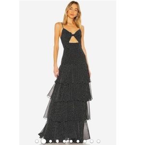 Revolve JILL STUART Tiered Polka Dot Dress size 4